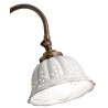Anita 061.19 curvo c/snodo lampada da parete in ceramica e ottone 46W E14