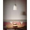 Bell 1 light Suspension Lamp Il Fanale in brass and glass
