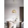 Glow Small Fabas Luce suspension lamp in metal and blown glass