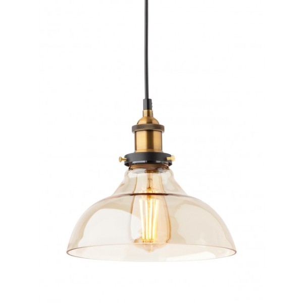 Saville Suspension Lamp in metal and blown glass Redo Group E27