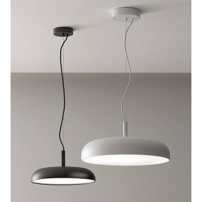 Pudding 40/so suspension lamp in steel Led 15W 3000K