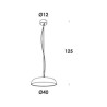 Pudding 40/so Suspension Lamp in steel Vesoi Led 3000K