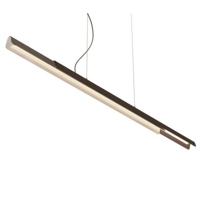 Dala Linear suspension lamp with opal diffuser and metal structure Led 42W 2700K