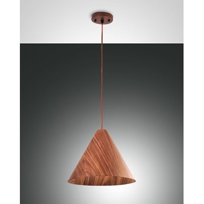 Esino Ø 33 cm suspension lamp in metal and wood 40W E27