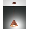 Esino Ø 25 cm Fabas Luce Suspension Lamp in metal and wood