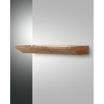 Linus wall/shelf lamp in metal and wood Led 3000K