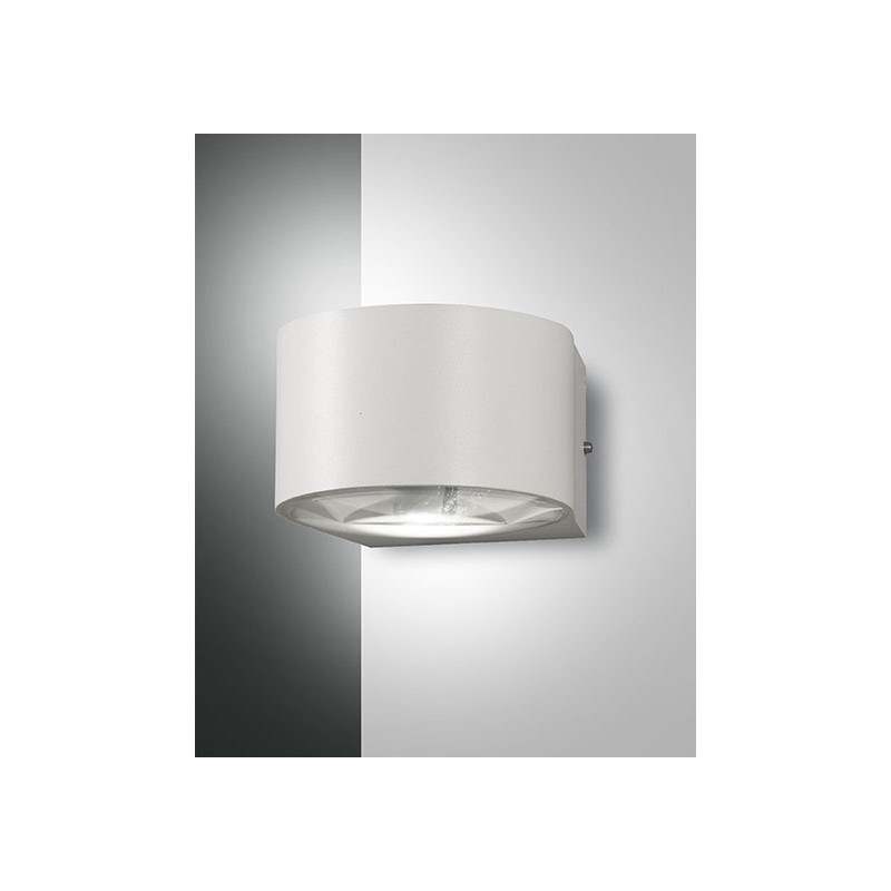Lao double emission Wall Lamp for outdoor IP65 Fabas Luce in aluminum and glass / Vellini