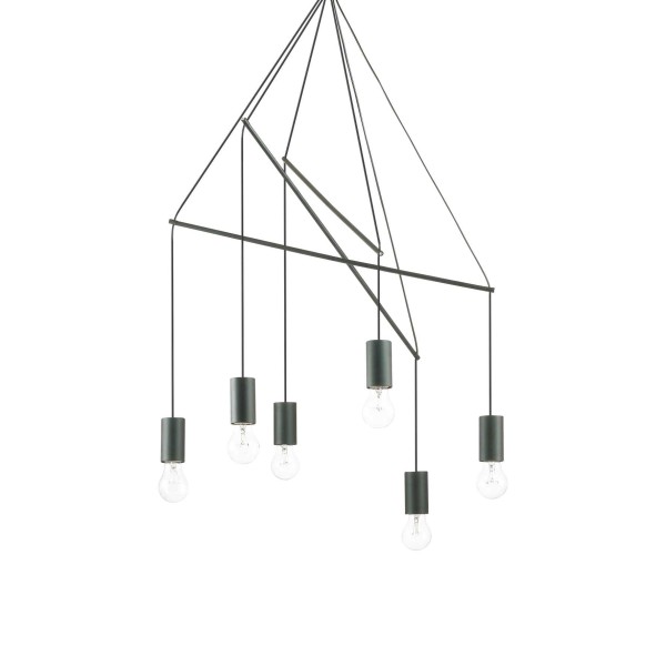 Lampe à suspension Pop 6 lumières Ideal Lux en métal / Vellini