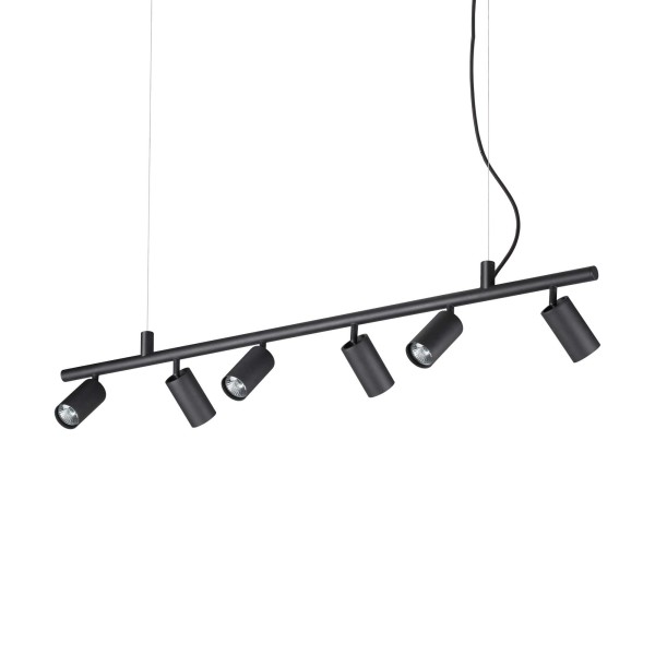 Dynamite 6 lights Ideal Lux Suspension Lamp in metal / Vellini