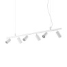 Dynamite 6 lights Ideal Lux Suspension Lamp in metal / Vellini