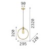 ABC Tondo Suspension Lamp Ideal Lux in metal / Vellini