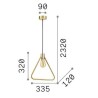ABC Triangle Ideal Lux Suspension en métal / Vellini