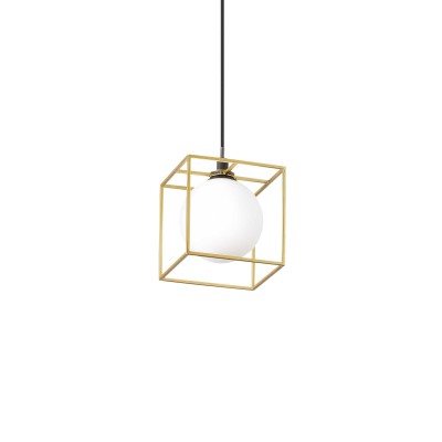 Lingotto 1 light suspension lamp in metal and glass 28W G9