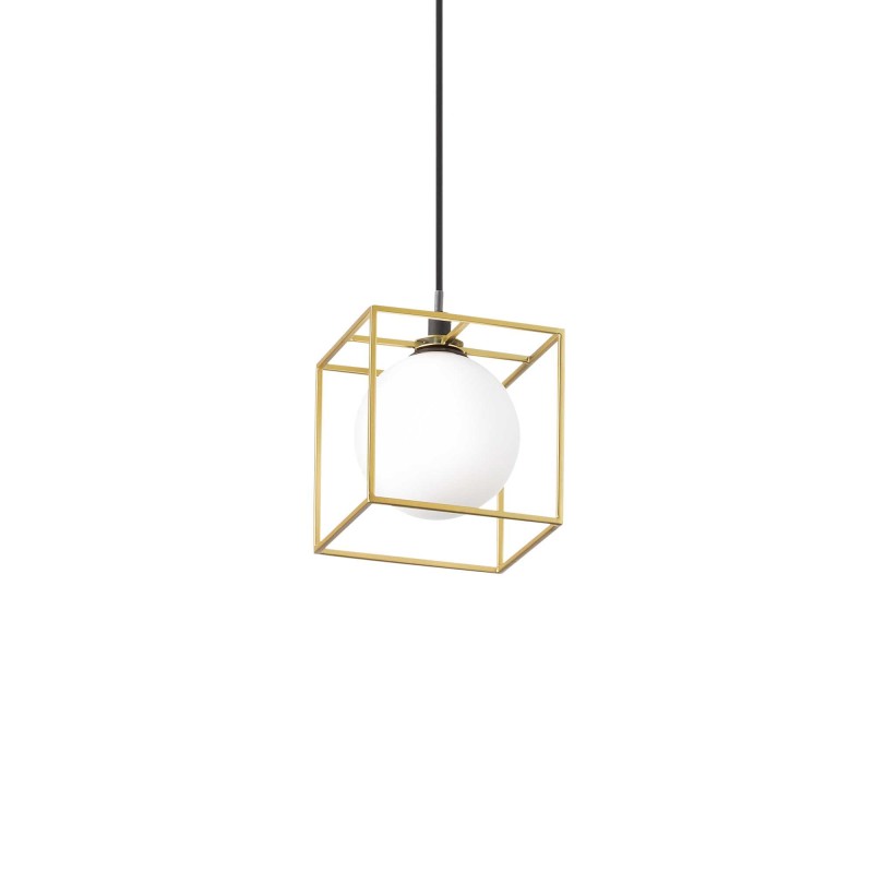 Lingotto 1 light Ideal Lux Suspension Lamp in metal and glass / Vellini