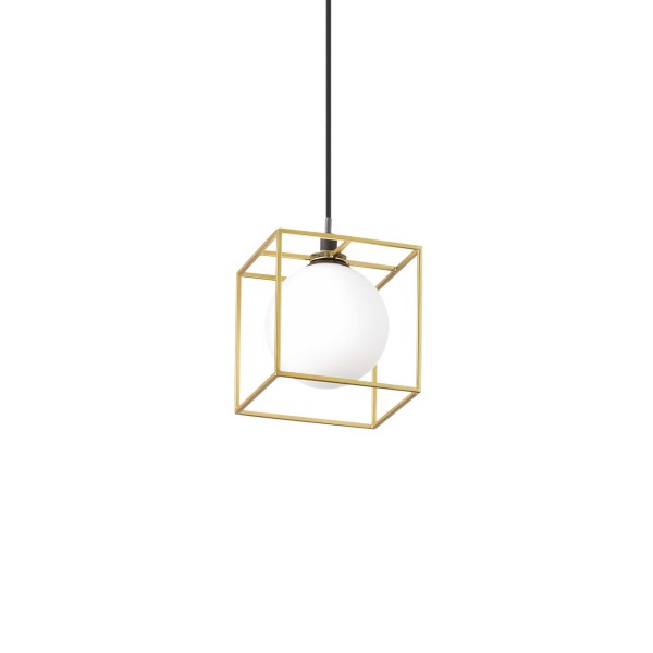 Lingotto 1 luce Lampada a Sospensione Ideal Lux in metallo e vetro / Vellini