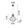 Ampolla 4 Ideal Lux Suspension Lamp in metal / Vellini