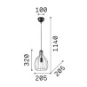 Ampolla 2 Ideal Lux Suspension Lamp in metal / Vellini