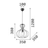 Lampe à suspension Ampolla 1 Ideal Lux en métal / Vellini