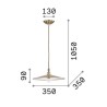Cellar Suspension Lamp Ideal Lux in metal / Vellini
