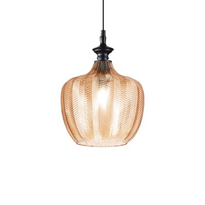 Lord suspension lamp in metal and glass 60W E27