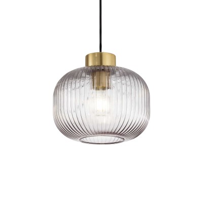 Mint 2 suspension lamp in metal and glass 60W E27