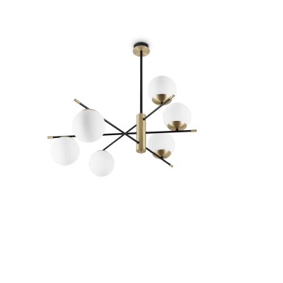 Gourmet ceiling lamp in metal and glass 40W E14