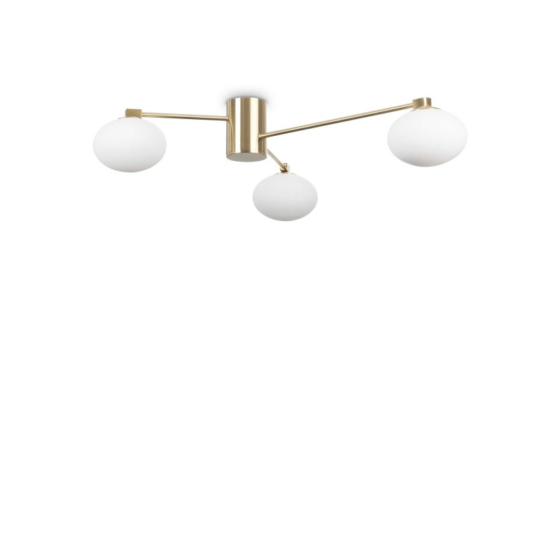 Hermes Ideal Lux Ceiling Lamp in metal and glass / Vellini