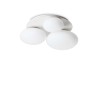 Ninfea 3 lights Ideal Lux Ceiling Lamp in metal and glass / Vellini