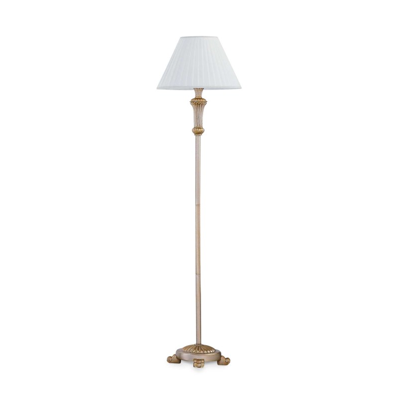 Firenze Floor Lamp Ideal Lux in metal and resin with lampshade / Vellini