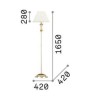 Lampadaire Firenze Ideal Lux en métal et résine avec abat-jour / Vellini