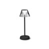 Lolita Ideal Lux rechargeable table lamp in metal IP54