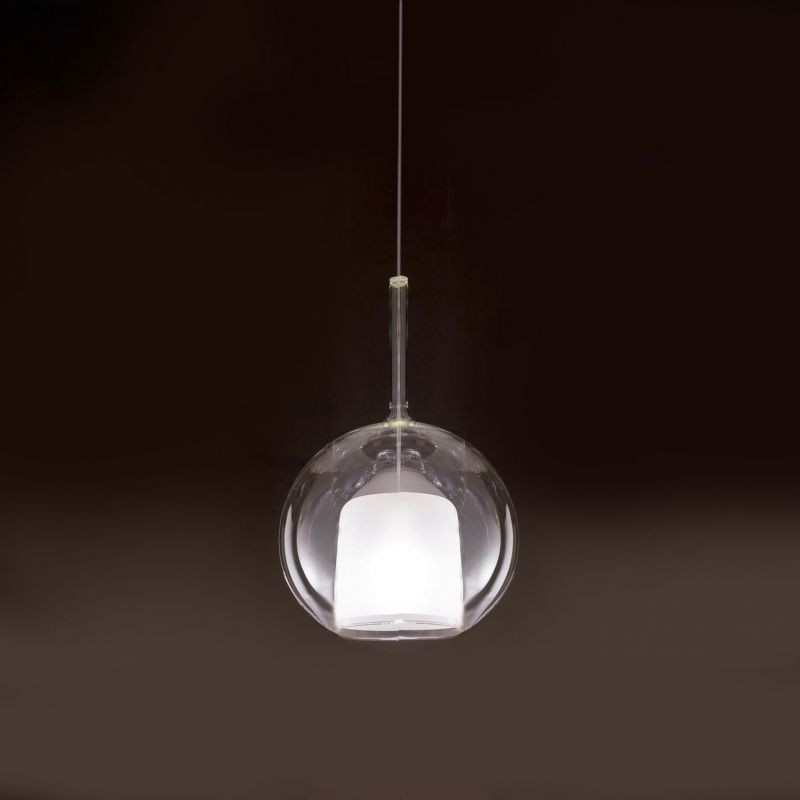 Glo Medium Lampada a Sospensione Penta in metallo e vetro - Rosone escluso / Vellini