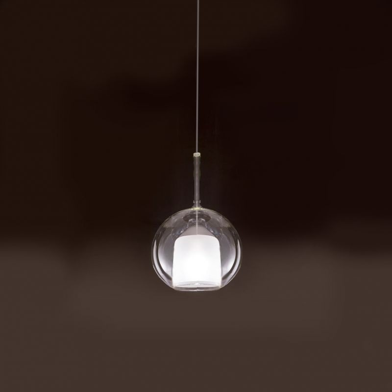Glo Mini Penta Suspension Lamp in metal and glass - Rosette excluded / Vellini