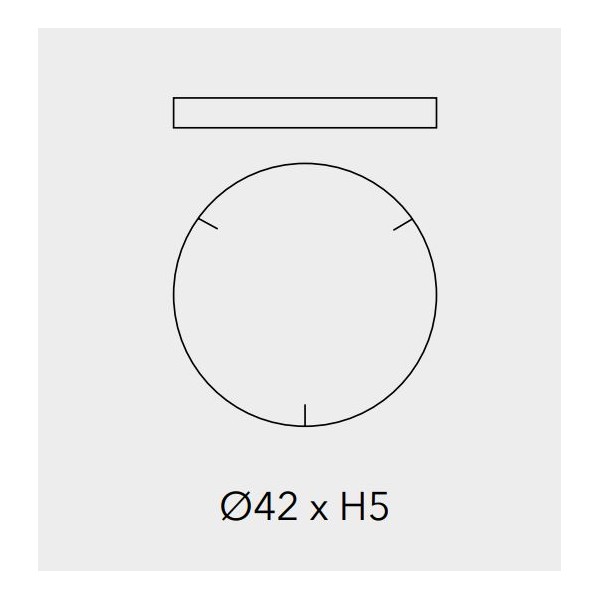 Plaque ronde pour max 3 attaches Penta en métal pour Art.Glo Mini/Medium/Large / Vellini