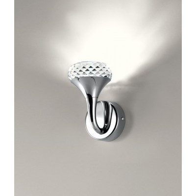 AP Fairy wall lamp structure in chromed aluminum and crystal diffuser Led 5.9W 2700K