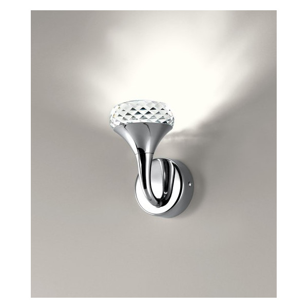 AP Fairy wall lamp structure in chromed aluminum and crystal diffuser Led 5.9W 2700K