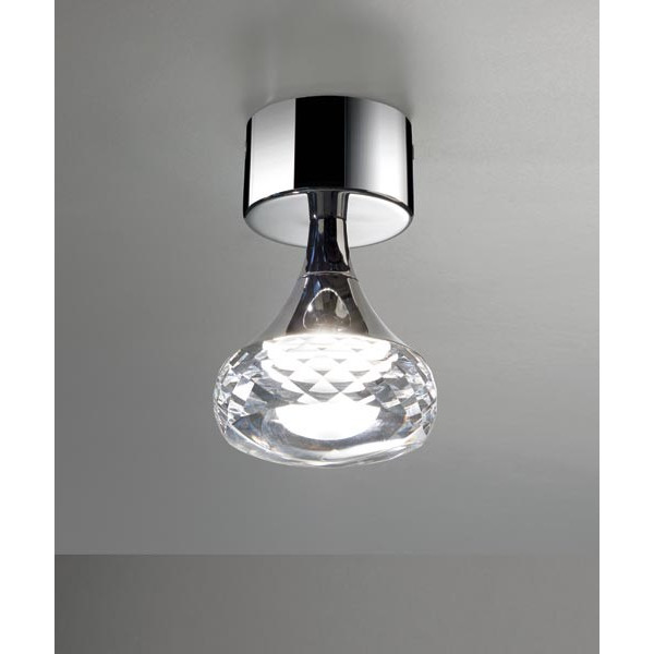 PL Fairy ceiling lamp structure in chromed aluminum and crystal diffuser Led 5.9W 2700K