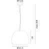 Pomi H2 Suspension Lamp Rotaliana metal diffuser / Vellini