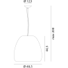 Pomi H1 Suspension Lamp Rotaliana metal diffuser / Vellini