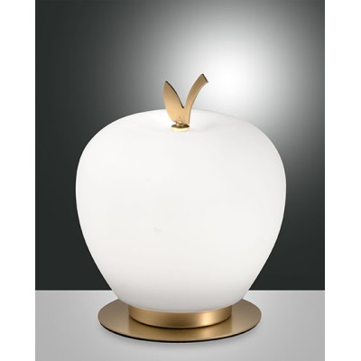 Wendy table lamp with metal structure and blown glass LED 8W 3000K