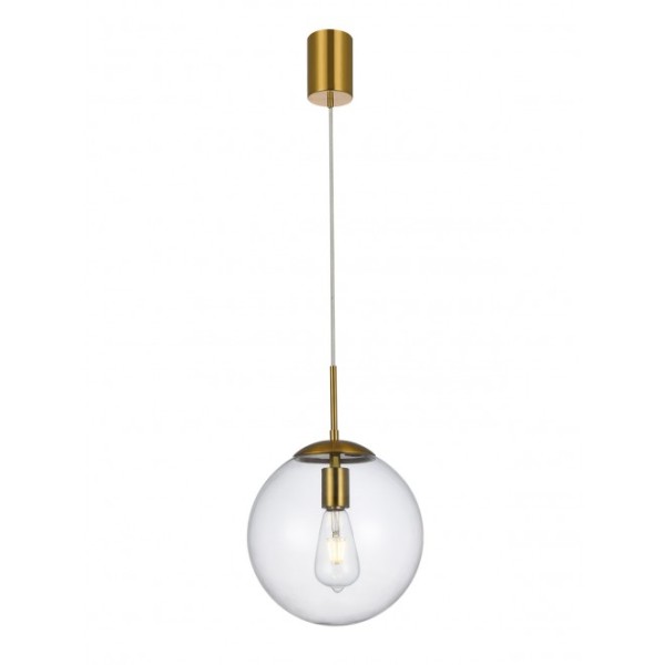 Global Ø 25 cm Suspension Lamp Redo Group metal structure and blown glass diffuser