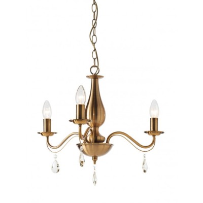 Fabiola 3 arms suspension lamp with metal structure 28W E14