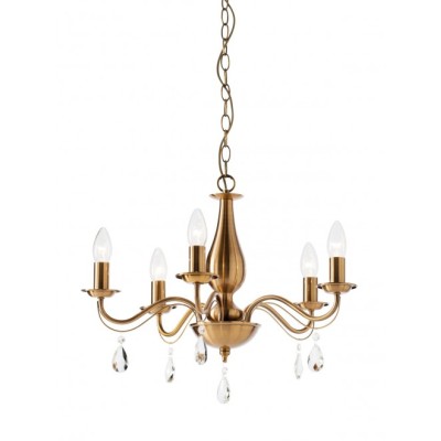 Fabiola 5 arms suspension lamp with metal structure 28W E14