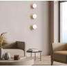 Pearl Medium Wall/Ceiling Lamp Vivid metal structure and satin white glass diffuser
