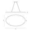 Lifering-O Medium Oval Pendant Lamp Vivid aluminum structure