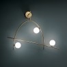 Freedom Vivid Wall Lamp with steel structure and glass diffusers
