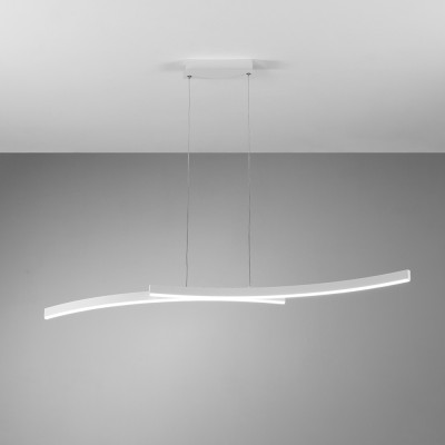 Hyperbola suspension lamp with aluminum structure LED 30W