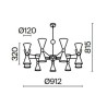 Vesper lampada a Sospensione Maytoni struttura e diffusori in metallo / Vellini