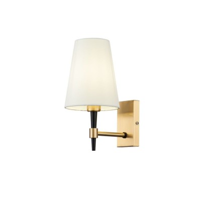 Zaragoza wall lamp with metal structure and E14 40W fabric lampshade