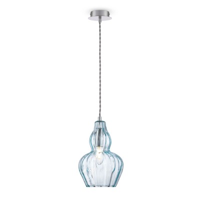 Eustoma pendant lamp with metal structure and E14 40W glass diffuser